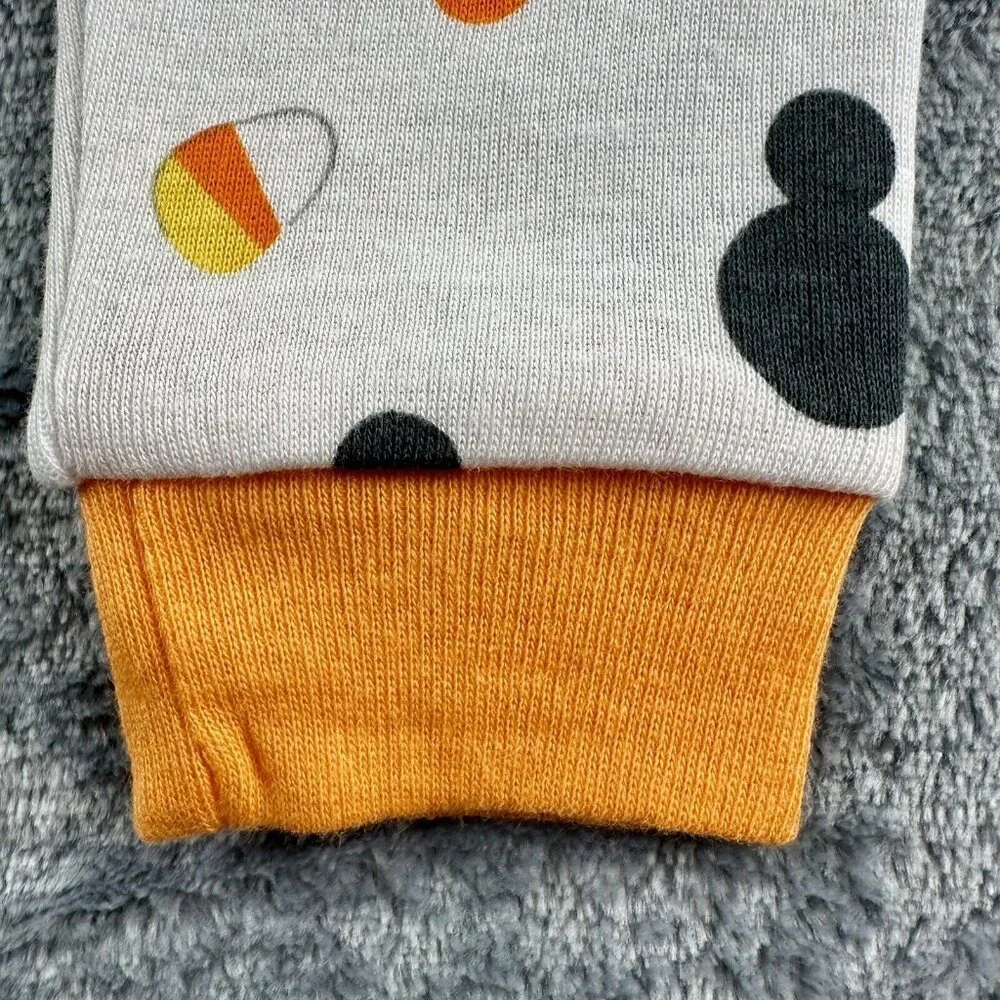 DISNEY Mickey Mouse 2‎ Pc Pajama Set Girl's Sz 18 mos. Orange Spookie Cotton NWT